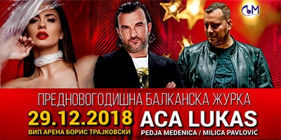 aca lukas, milica pavlovikj, pedja medenica prednovogodishen koncert vo skopje